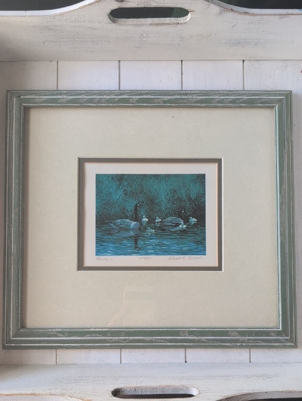 Gerald L. Lubeck FAMILY Pencil Signed Numbered Framed Lithograph 14"×12.6" - Picture 1 of 8